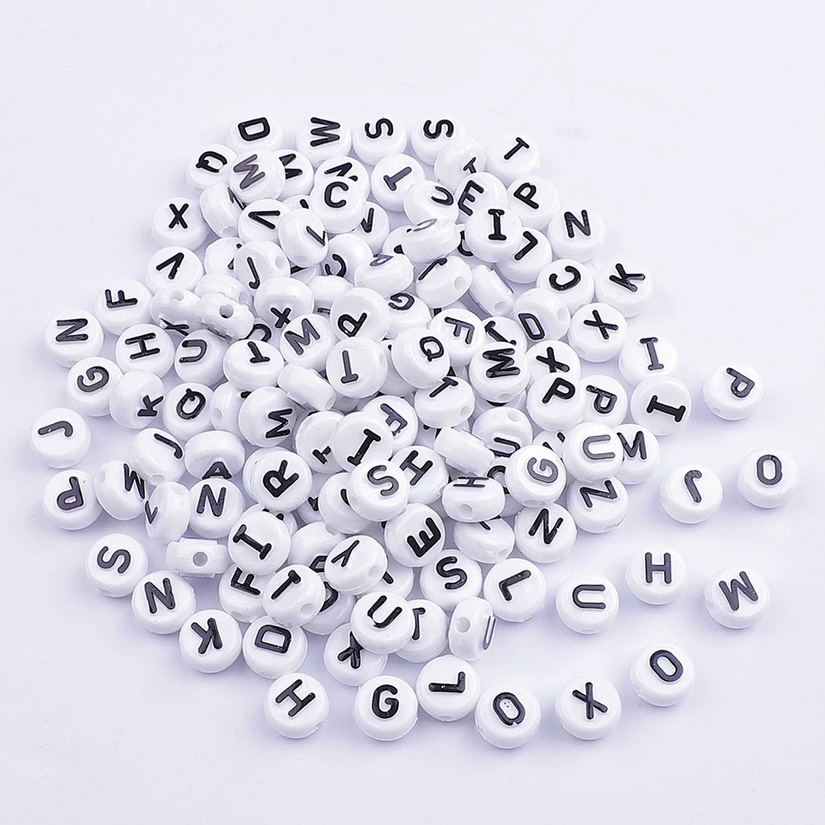 Factory Wholesale Transparent Letter Beads Spacer Loose Acrylic English Alphabet Bead for Diy Bracelet Waist Bag Jewelry Making