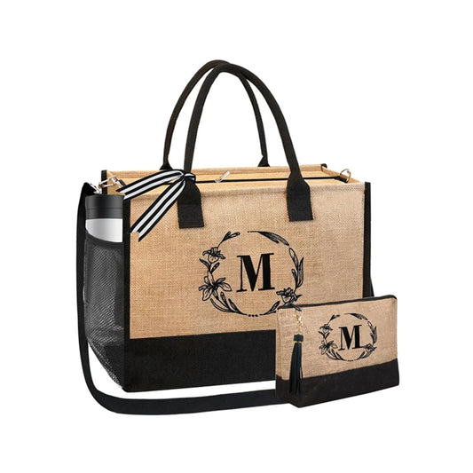 Wholesale Natural Eco Friendly Reusable Inner Lamination Laminated Linen Hessian Beach Grocery Shopping Jute Burlap Tote Bag by PDG ibma