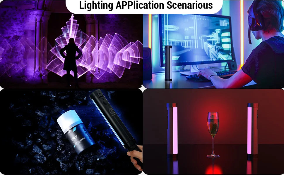 LUXCEO P100 Portable RGB Video Light Gamer Lamp 2000mAh Photo Video Shooting Selfie Lighting Fill-in lights for Vlog YouTube