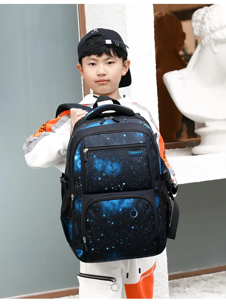 Teenagers Backpacks Boys Fashion Star School Bags Children Travel Bag Kids Knapsack Primary School Backpack Students Bag 9-16Y