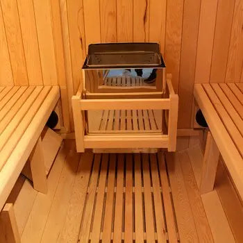 US Stock Spliced Red Cedar 4-6 Persons Outdoor Barrel Traditional Sauna Room Wood Sauna 6000W ETL Stove
