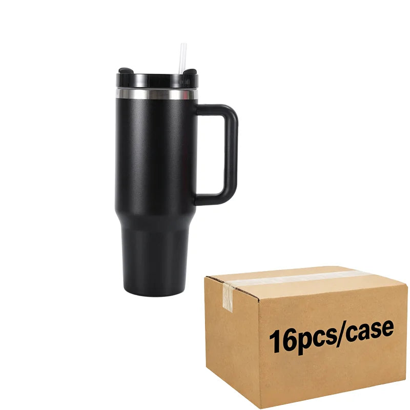 Us Warehouse 40 OZ Rhinestones Bling Easy Clean Drinkware Stainless Steel Tumbler 40 OZ for Home Office Outdoor Daily Use