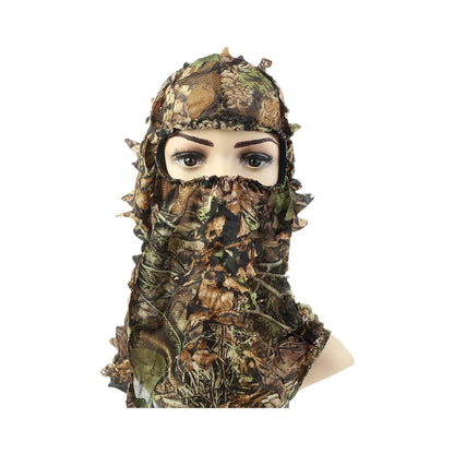 New Ghillie Suit Ghillie Camouflage Leafy Hat 3D Full Face Mask Headwear Turkey Camo Hunter Hunting Accessories