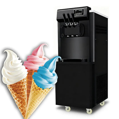 Cheap Ice Cream Maker Automatic 3 Flavors Soft Serve Ice Cream Making Commercial Ice Cream Machines for Business Icecream Truck
