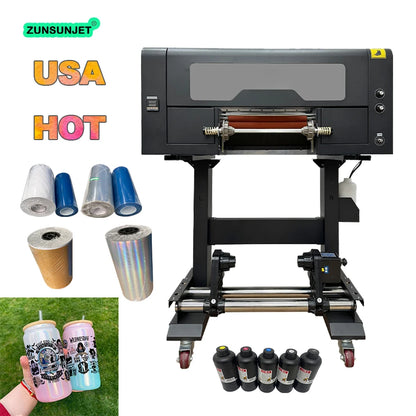 ZUNSUNJET Cricket Bat Adhesive Digital Sticker Printer Uv Inkjet White Roll Uv Sticker Logo Printer