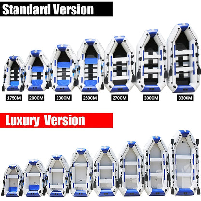 Solar Marine 5 Person 10 ft PVC Inflatable Kayak Fishing Boat 3 Air Chambers Glue Free Durable CE Certified for Surfing Sea Use