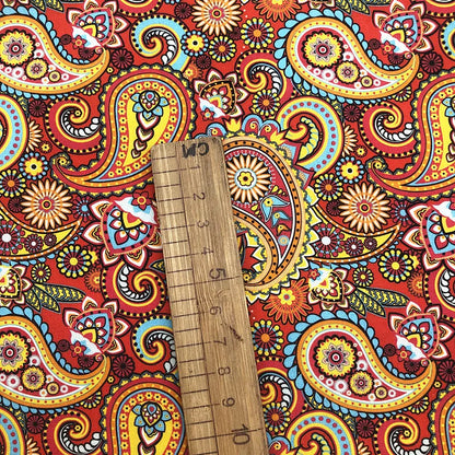 Hot Sale Precut 3yards /PCS  Paisley Printed Fabric Polyester Cotton Blended for  DIY Sewing Projects Sale by 3yards