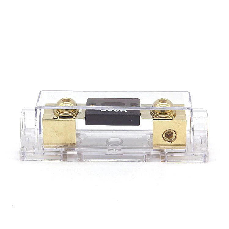 High Quality Black 0/2/4Gauge Auto Audio 100 150 200 250 Amp ANL 1 Fuse  to ANL 1 Fuse Holder With Insulation Cover