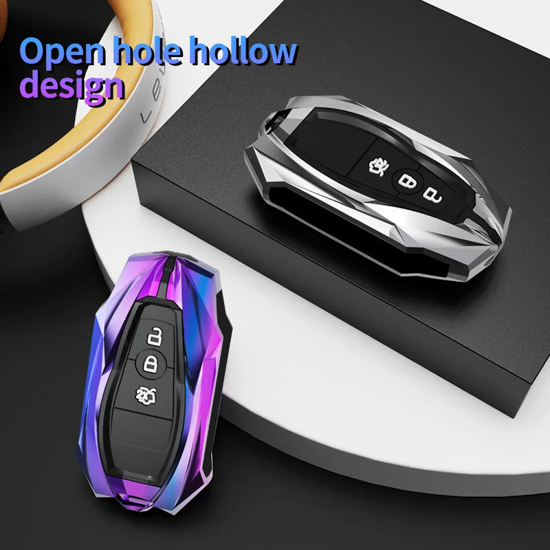Zinc Alloy Leather Car Smart Key Case Bag High Quality Fit for Ford 2017/2018/2019/2020 F150/Explorer/MustangF55 Key Shell