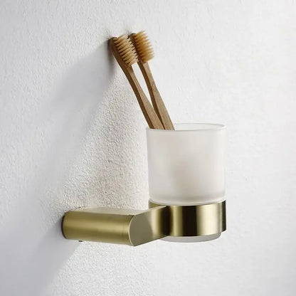 Luxury Stainless Steel 304 Brushed Gold Luxurious Bathroom Accessories Set