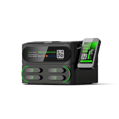 Commercial Alugue De Bajie Charging Power Bank 4- Stack Sharing Power Bank Power Station with Pax Mobile Phone Charging Kiosk