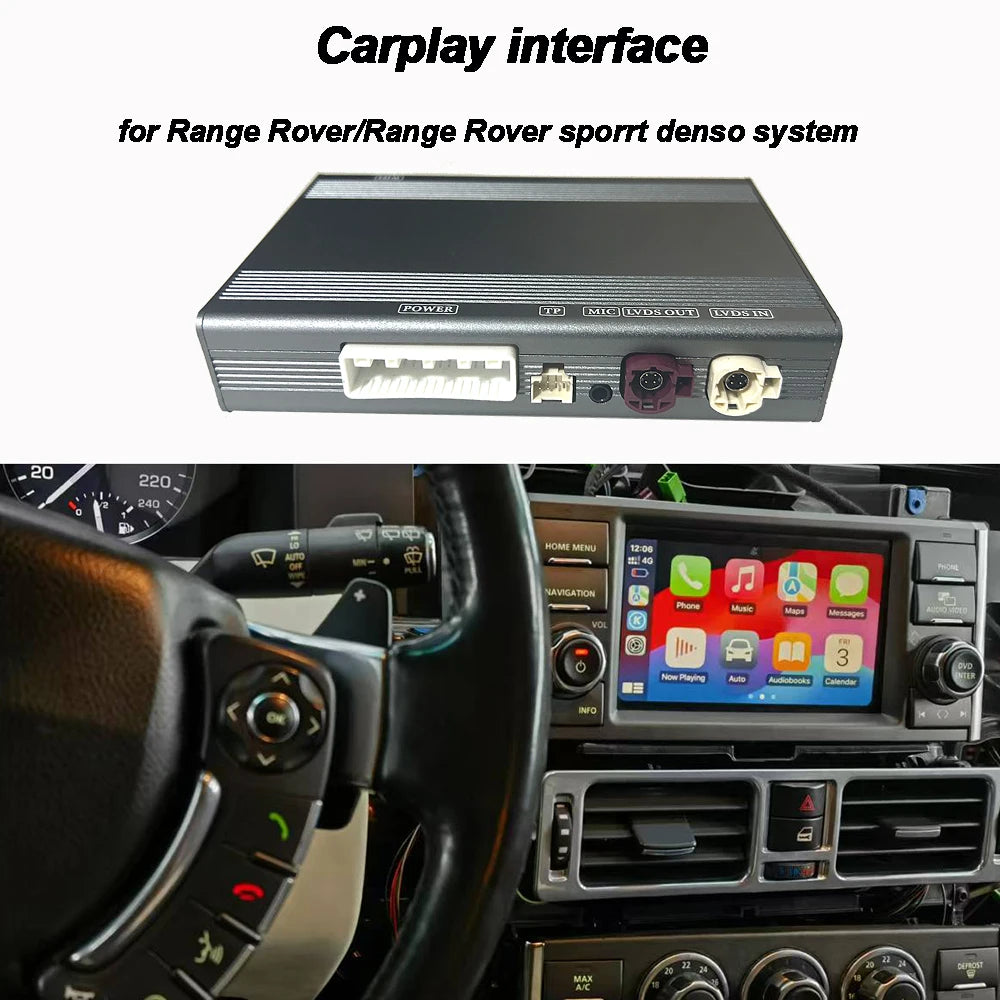 Denso Plug-and-Play Wireless Carplay Android Auto Smart Box for Range Rover Sport 2009-2012 GPS Multimedia Auto Electronics