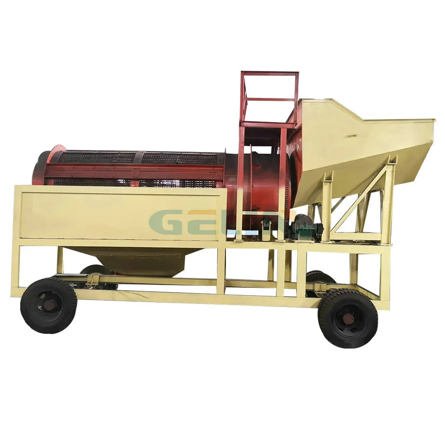 Popular Gold Separator Trommel Screen with Sluice Box Gold Mat and Water Pump