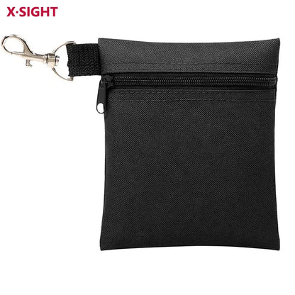 Portable Polyester Zippered Golf Ball Storage Pouch Bag with Tee Holder Accessories