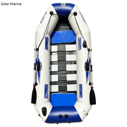 Hot Selling Solar Marine B230-1 230 CM 3 People PVC Inflatable Kayak Canoe Wooden Floor Fishing Boat With Oar Accessories