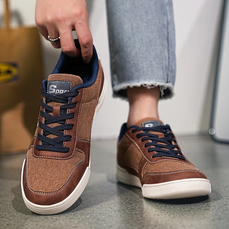 New Les Chaussures De Sports Tenis Pour Homme Real Cow Leather Men's Sneaker Italy Design Fashion Casual Shoes Big Size 48