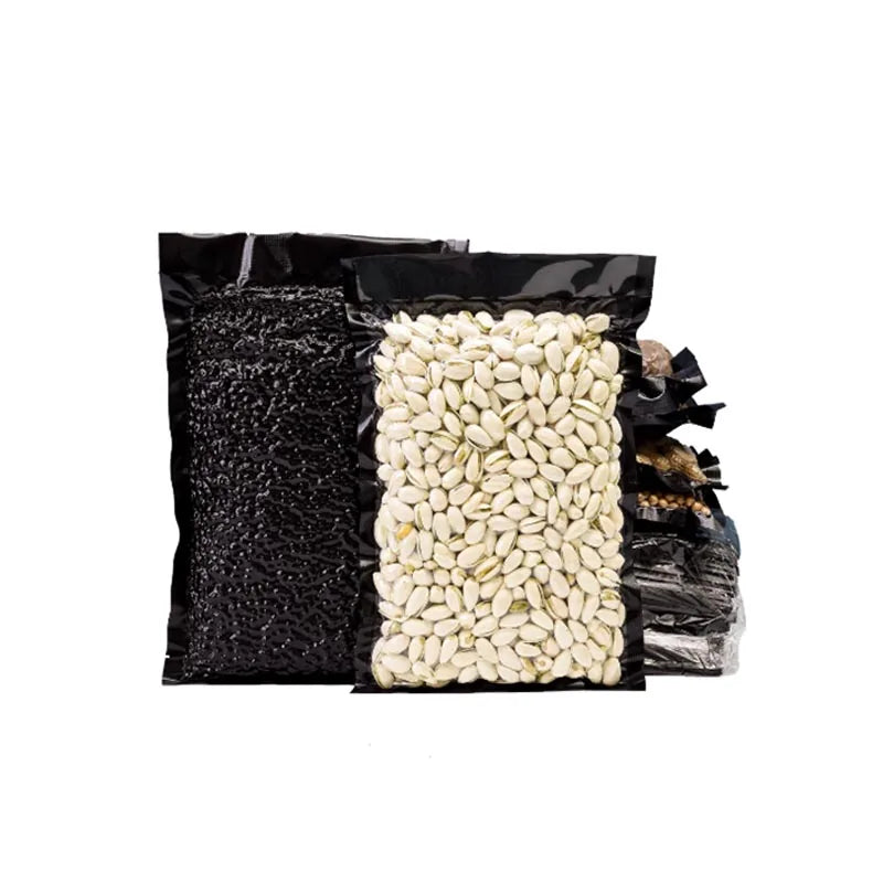 clear Smooth and Black Embossed Food Saver  Vacuum Seal Roll Bag