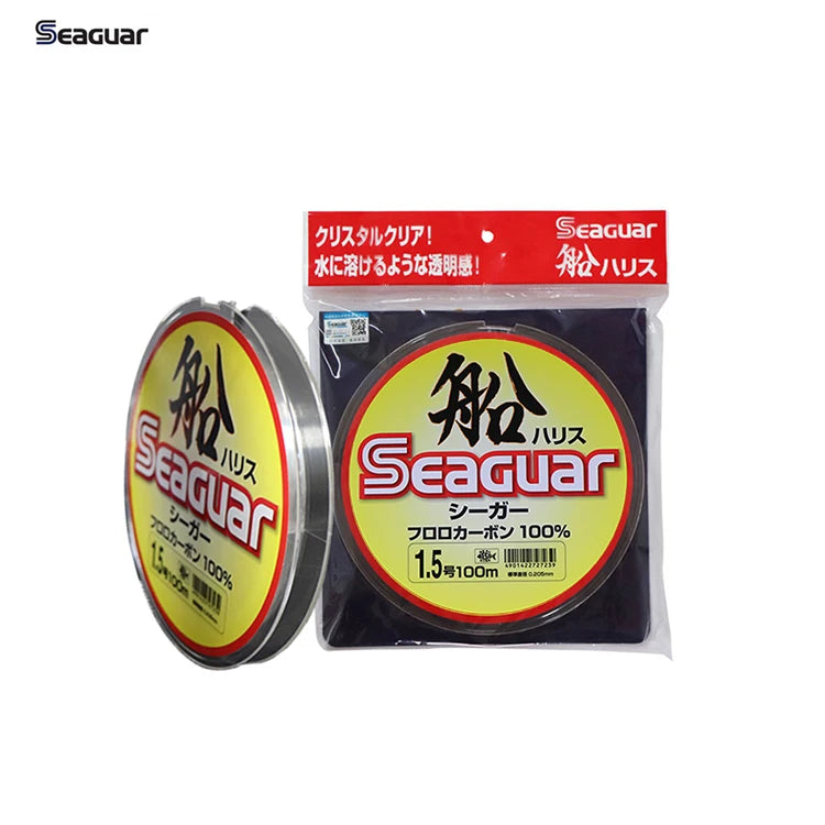 Super Strong Japan Seaguar 100M Fluorocarbon Fishing Line Transparent Monofilament for River and Boat Fishing