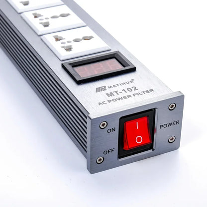 Matihur MT-102 Audio Noise AC Power Filter Power Conditioner Power Purifier Surge Protection with EU Outlets Power Strip hifi