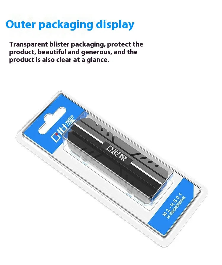 TEUCER M.2 2280 Aluminum Ball Bearing Solid State Drive Radiator Ngff Computer Silent Matte Armor Nvme Cooling Vest