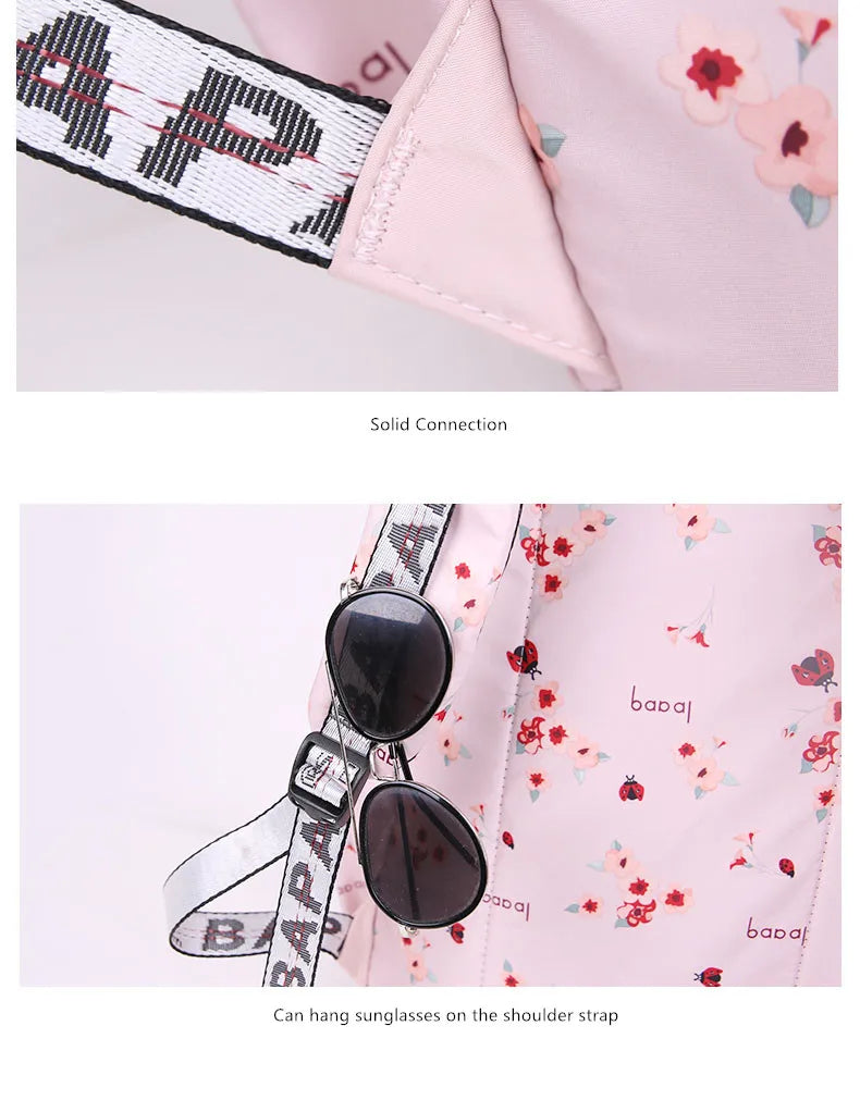 Cherry blossoms elementary school backpack for girls black pink floral bookbag fashion school bags for girls cute flower bookbag