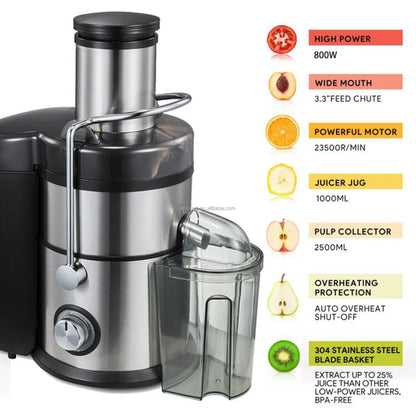 Commercial Multifunction 4 in 1 Juicer Blender Big Mouth Vegetable Extractor Electric Fruit Juicer Food Mixer for Household