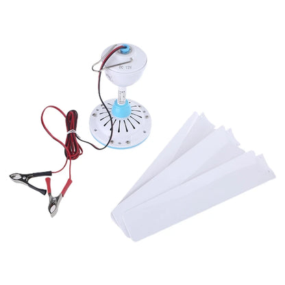 12V Mute Ceiling Fan 19.6inch Silent Camping Tent Hanging Fan without Switch 230cm Cable for Outdoor Hiking Bed Home Picnic