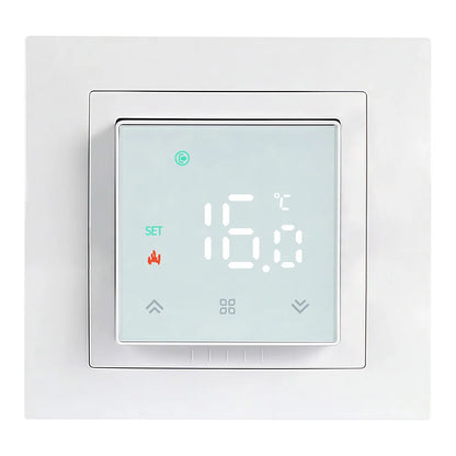 Room Thermostat Square Convex LCD Panel Child Lock Floor Heating System Programmable Smart WIFI Thermostat