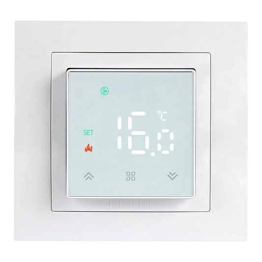 Room Thermostat Square Convex LCD Panel Child Lock Floor Heating System Programmable Smart WIFI Thermostat
