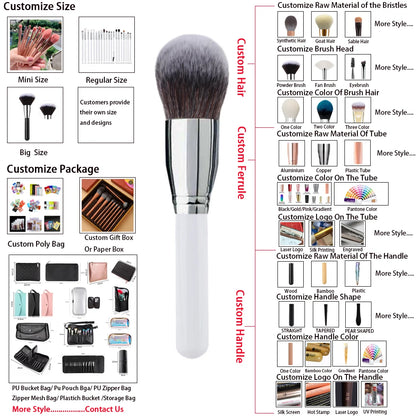 HMU Rich Stock Ship Fast Your Own Brand Best Quality Makeup Brush Professional Private Label Makeup Brush Set With Belt Bag