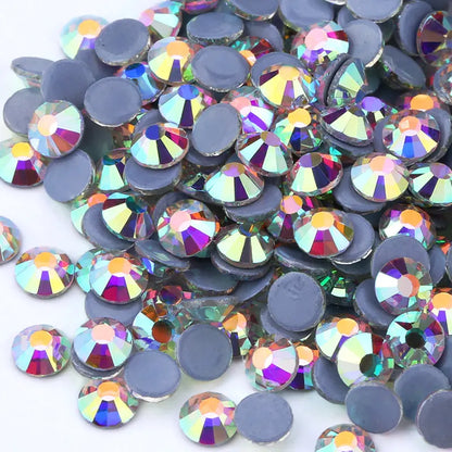 Pujiang Crystal Ab SS3-SS40 Hot Fix Clear Flatback Strass Sewing Rhinestones Hotfix Transfer DMC Stones for Fabric Garment
