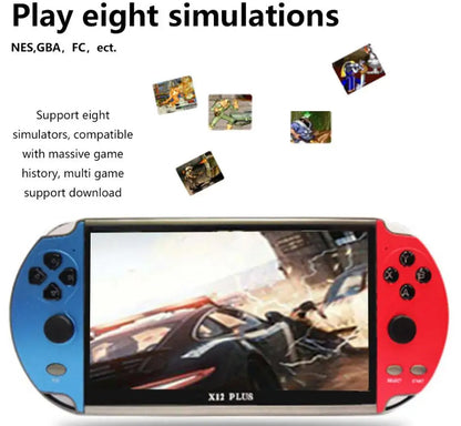 X12 Plus 7 Inch Handheld Video Game Console Retro Games 2500mAh Portable Gaming Player Consola De Videojuegos Wiisun