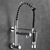 Modern Touchless In-Wall Kitchen Taps High Quality Hot Cold Mixer Faucet 360 Rotation Spring Pull-Down Stainless Steel Single