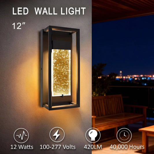 12 Inch Bubble Crystal Glass Wall Sconce Triac Dimmable High CRI Aluminum Alloy Housing for Villa Resort Garden Corridor by PDG ibma