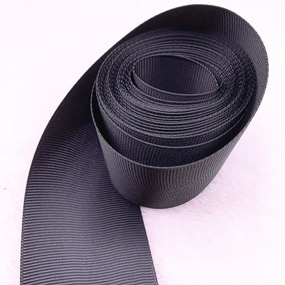 5yards 10/15/25/38/50mm Grosgrain Satin Ribbons for Wedding Christmas Party Decorations DIY Bow Craft Ribbons Supplies