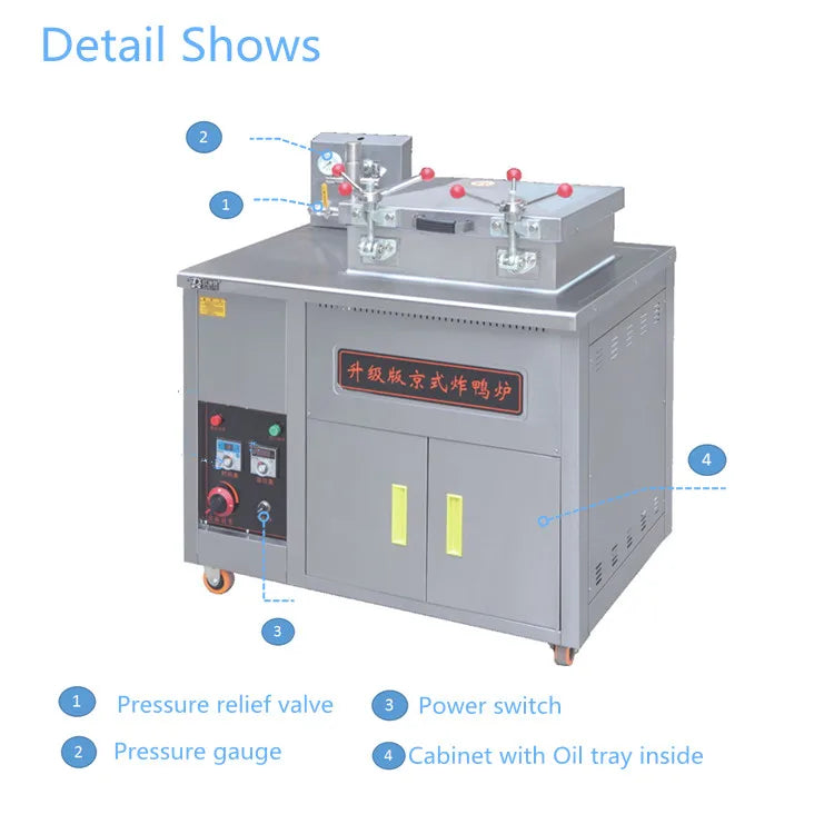 Commercial 30kgs Gas Pressure Fryer Chicken Deep Fryer, Broaster Fryer Stainless Steel Fast Food Equipment Save 50% Cooking Time