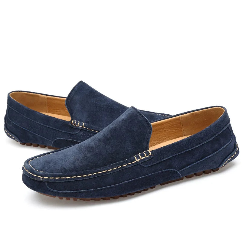 Suede Leather Man Loafers Luxury 2021 Casual Shoes For Men Boat Shoes Handmade Men Slipon Driving Shoes Male Moccasins Zapatos99