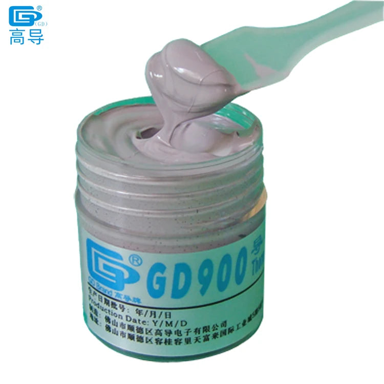 2 Pieces Net Weight 30 Grams Gray High Performance GD900 Thermal Conductive Grease Paste Plaster Heat Sink Compound Can Packing