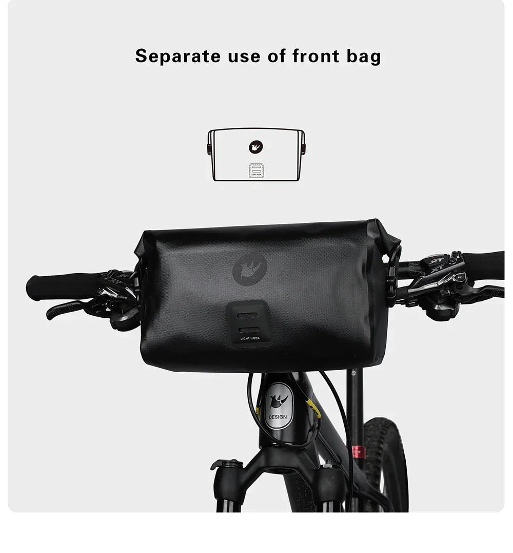 Rhinowalk Bike Handlebar Bag Waterproof Big Capacity 4L-12L  Frame Front Tube Cycling Bag Trunk Pannier Bike Accessories