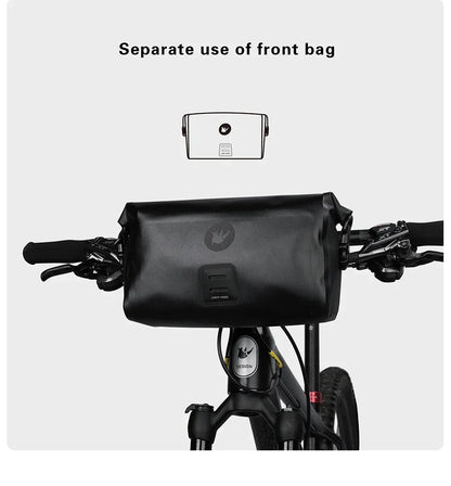Rhinowalk Bike Handlebar Bag Waterproof Big Capacity 4L-12L  Frame Front Tube Cycling Bag Trunk Pannier Bike Accessories