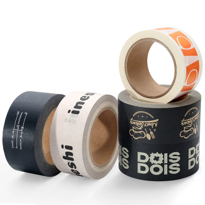 Eco Friendly Custom Logo Printed Self Adhesive Kraft Paper Tape Packing Tape
