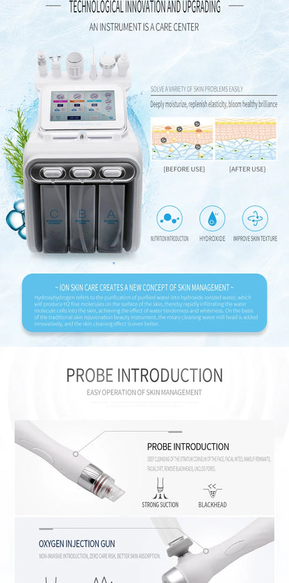 The Latestskin and Eye Multi-function Hydrogen and Oxygen Bubbles,Cleansing and Hydrating Beauty Machine
