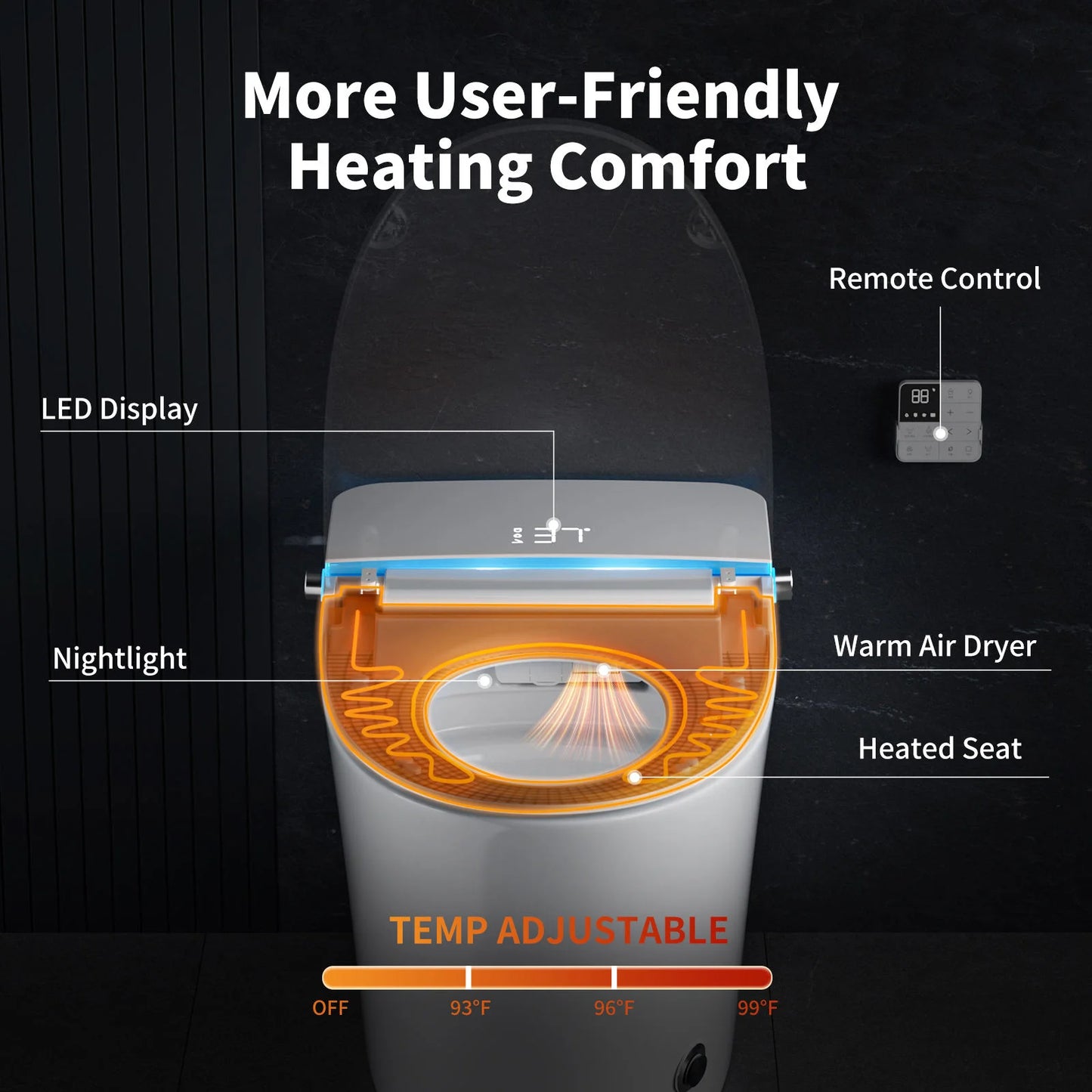 Modern Premium Intelligent Toilet Inventory Surplus Floor Mounted Luxury Electric Bidet Smart Toilet for Rental Property Upgrade