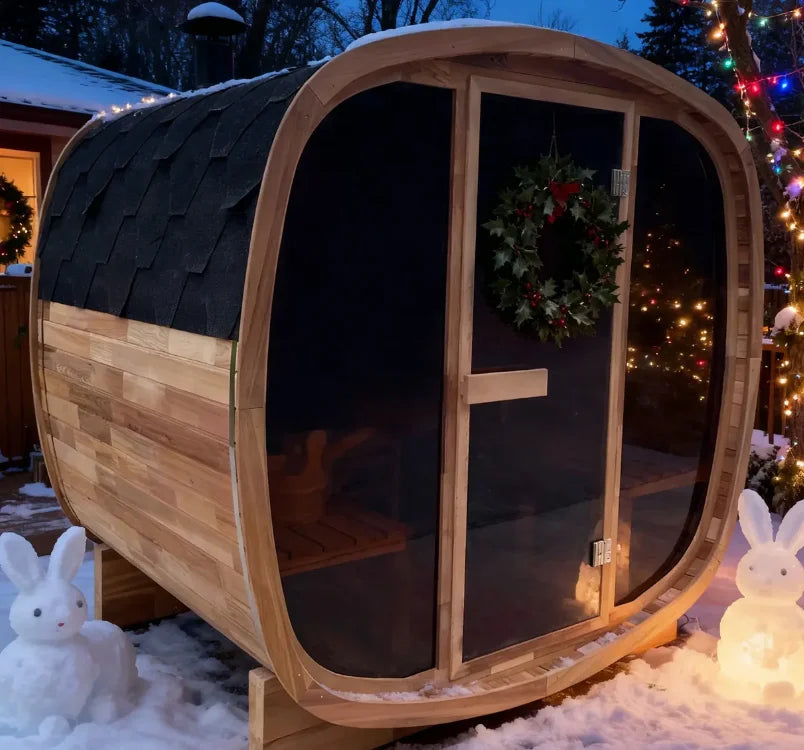 4-Person Cedar Sauna Aromatic Wellness Therapy for Your Outdoor Sanctuary