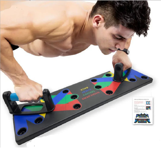 Multifunction Push-up Bars 9 in 1 System Push-up Board Vibration Plate with Push-up