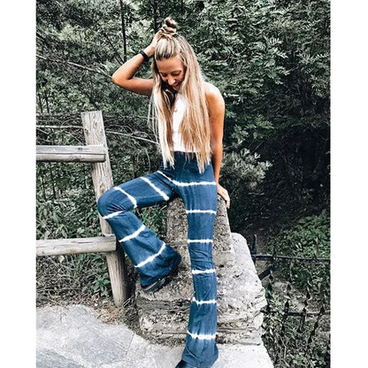 2023 Brown Leopard Y2K Joggers Women High Waist Flare Pants Double Layer Mesh Girl Aesthetic Tie Dye Trousers Female Sweatpants
