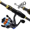 Long Throw Casting Fishing Reel Fishing Rod Bag Combination  Sea Rod Set   Carbon Fiber Sea Fishing Rod  Novice Set in Stock