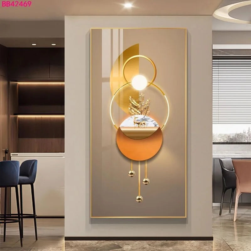 100X50CM  New Large Aluminum Alloy Frame Crystal Home Gallery Hanging Wall Decor Artwork Painting Dropshipping for Living DDP