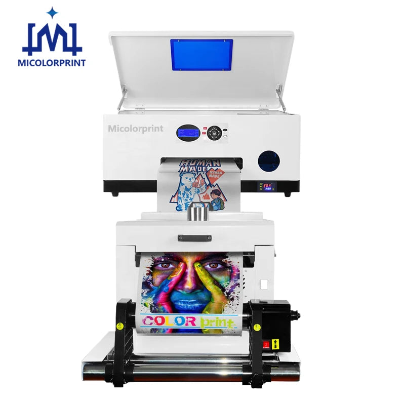 Micolorprint 30cm XP600 DTF Printer with A3 Shaker White Color Ink Circulation