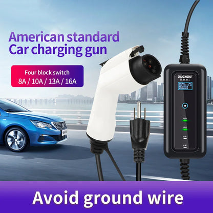 Feyree Type2 Portable Ev Charger 3.5kw 16a 1phase J1772 Socket With 5m Cable Smart App Wifi Control Version for Electric Vehicle